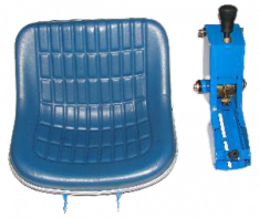 D8NN400BABB SEAT ASSEMBLY fits FORD 2000-6600, 1965-UP (ORIGINAL BLUE PADDED, BUCKET)